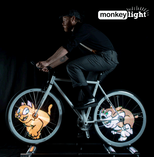 анимированный LED экран на велосипеде